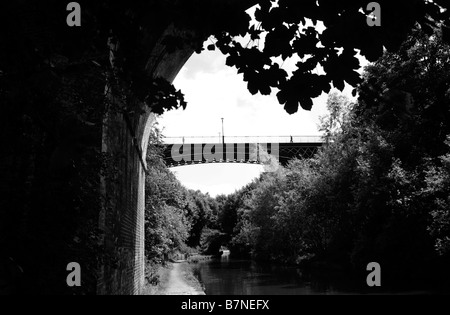 Galton Brücke, Smethwick, Sandwell. Sobald der weltweit längste Brücke aus Gusseisen von Thomas Telford 1829 erstrecken. Stockfoto