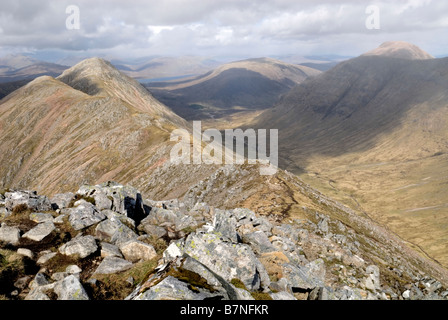 Buachaille Etive Beag Ridge, Glen Coe, Lochaber, Schottland, Mai Stockfoto