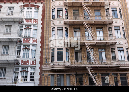 Fassade eines Gebäudes in San Francisco. Kalifornien, USA. Stockfoto