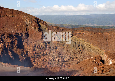 Masaya, aktive flachen Schild Vulkankrater Stockfoto