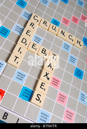 Scrabble-Brett-Game(financial). Stockfoto