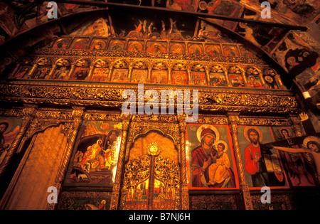 Iconostosis Kirche der Geburt Christi Arbanassi Bulgariens Stockfoto