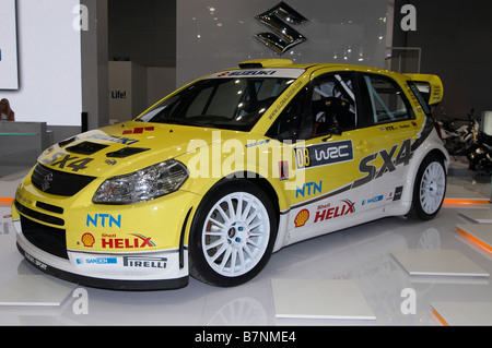 Suzuki SX4 WRC Phase 4 Sportwagen-Team. Moscow International Automobile Salon "2008 Stockfoto