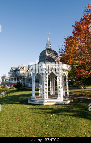 Pavillon an der Promenade, Bar Harbor, Maine, New England Stockfoto