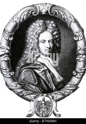 DANIEL DEFOE englische Schriftsteller und Abenteurer 1660-1731 Autor von die Abenteuer von Robinson Crusoe Stockfoto