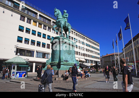 Schweden, Göteborg, Statue von Karl Ix Stockfoto