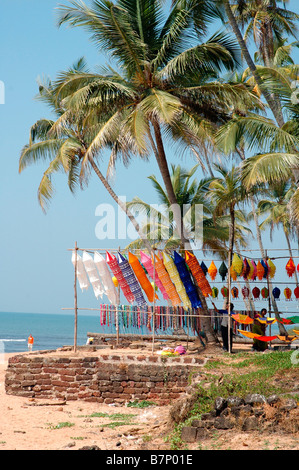 Anjuna Strand Markt in Goa Indien Stockfoto