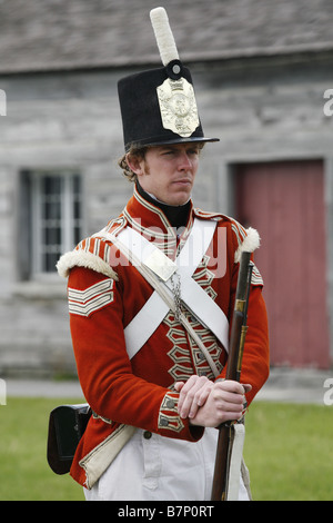 Rotrock, Fort George National Historic Site, Niagara on the Lake, Ontario, Kanada Stockfoto