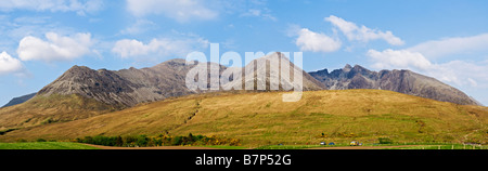 Ansicht der Cuillin Ridge aus Glenbrittle, Isle Of Skye, Schottland Stockfoto