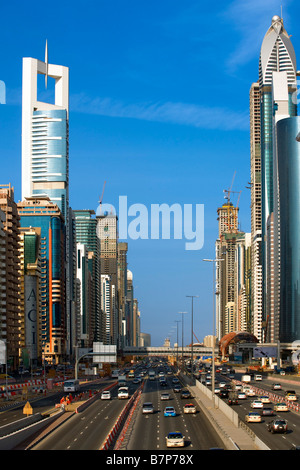 Sheik Zayed Road in Dubai Stockfoto