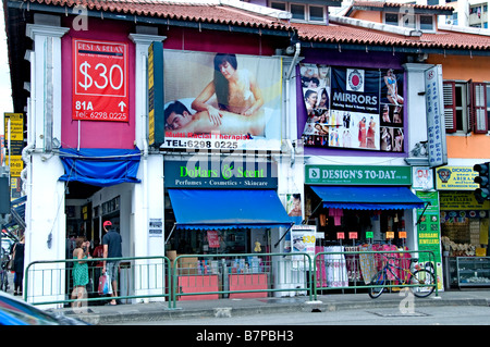 Wenig Indien Indian Singapur Plakate Werbung Board Werbetafeln Stockfoto