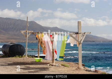 Waschen auf der Insel Fuerteventura in der Kanarischen Inseln-Spanien Stockfoto