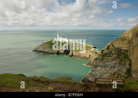 Südinsel-Stack und Leuchtturm Stockfoto