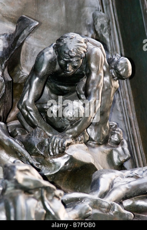 Detail vom Höllentor von Auguste Rodin Stockfoto