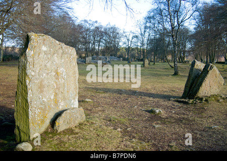 Prähistorische Grabhügel Cairns von Balnuaran von Schloten Culloden Inveness Highland Region Schottland, Vereinigtes Königreich. Stockfoto