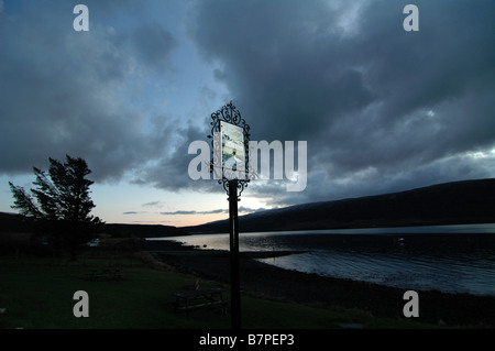 Pub Schild Stein Inn, Waternish, Isle Of Skye. Stockfoto