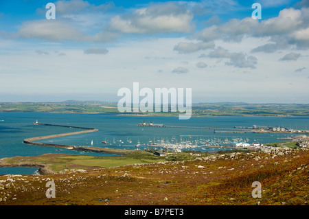 1,7 km langes Holyhead Breakwater am nördlichen Ende von Holyhead in Anglesey. Wales Stockfoto