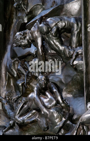 Detail vom Höllentor von Auguste Rodin Stockfoto