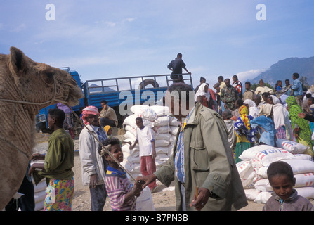 1998 2000 Grenzkonflikt mit Eritrea und Äthiopien viele Eritreer in Flüchtlingslagern und UNO-Friedenstruppen Stockfoto