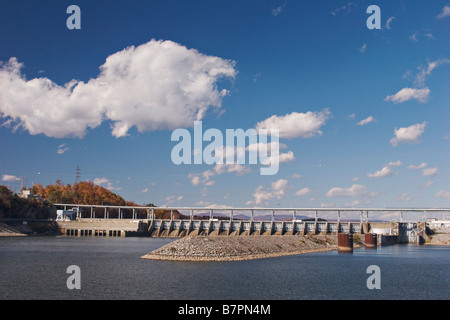 Watts Bar Dam auf dem Tennessee River Stockfoto