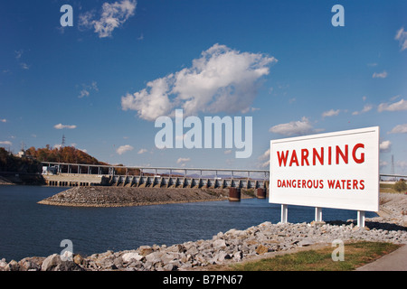 Watts Bar Dam auf dem Tennessee River Stockfoto