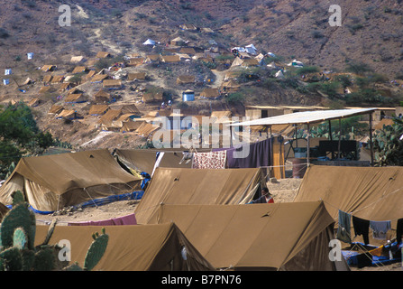 1998 2000 Grenzkonflikt mit Eritrea und Äthiopien viele Eritreer in Flüchtlingslagern und UNO-Friedenstruppen Stockfoto