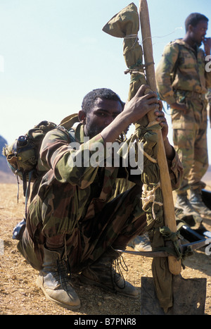 1998 2000 Grenzkonflikt mit Eritrea und Äthiopien viele Eritreer in Flüchtlingslagern und UNO-Friedenstruppen Stockfoto