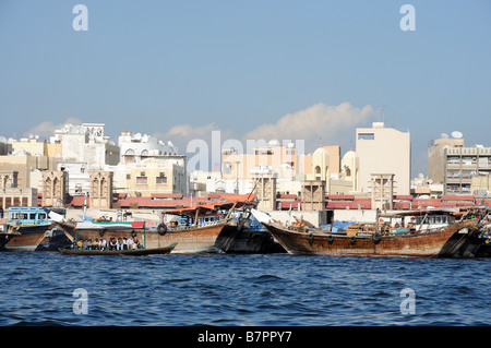 Dhaus am Dubai Creek, Vereinigte Arabische Emirate Stockfoto