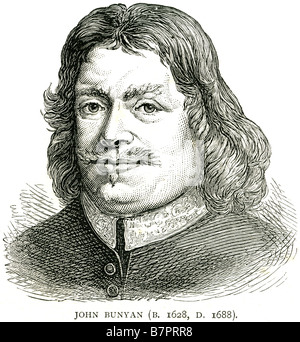 John Bunyan 1628 1688 englischen christlichen Schriftsteller Prediger Pilger Fortschritt Gesichtsprofil Porträt Stockfoto