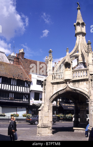 Marktplatz von Salisbury, Wiltshire, UK Stockfoto