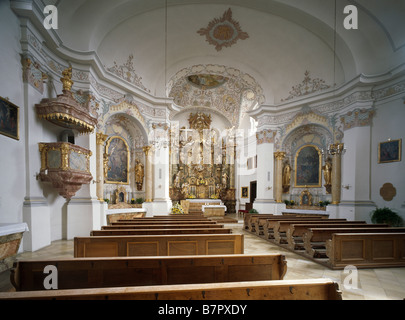 Bergkirchen, Kath. Pfarrkirche St. Johannes Baptist, Blick Nach Osten Stockfoto