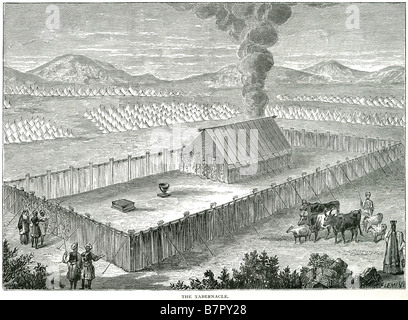 Tabernakel Army Camp Gott Jesus Bibel Heilige Testament alten neuen christlichen Christentum Christus Religion Mishkan Residenz Wohnung Stockfoto