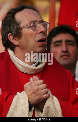 Katholische Priester besuchen Sie einen Gottesdienst in St. Wenceslas Day in Stara Boleslav, Tschechien, am 27. September 2008. Stockfoto