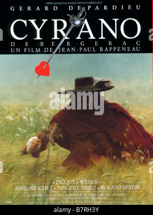 Cyrano de Bergerac Jahr: 1990 Regie: Jean-Paul Rappeneau Gérard Depardieu Film Poster Stockfoto