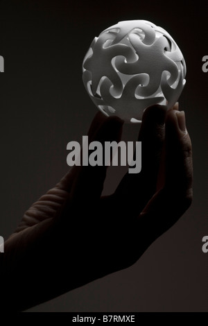 Eine Produktion von 3 dimensionalen Druck der modernen Skulptur. Produktion En 3 Abmessungen d' Une Skulptur moderne. Stockfoto