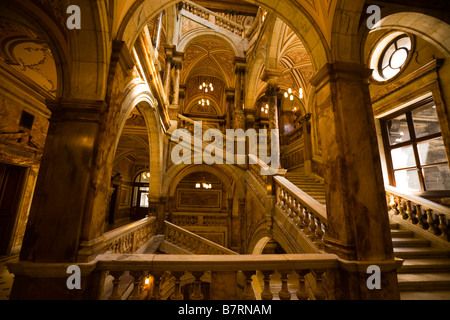 Marmortreppe in Glasgow City Chambers. Stockfoto