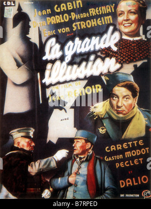 La grande illusion Jahr: 1937 Frankreich Regie: Jean Renoir Film Poster (Fr) Stockfoto