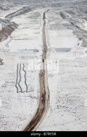 Garzweiler, Braunkohletagebau, Landschaft Im Schnee Stockfoto