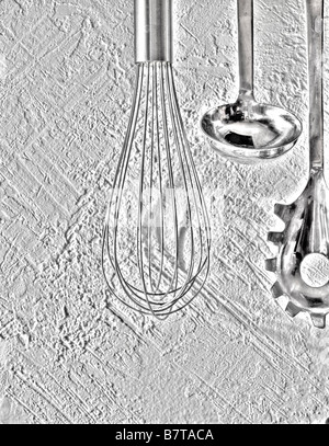 Küche Kochutensilien Detail Stockfoto