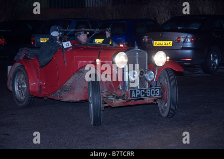 VSCC Measham Übernachtung Rallye 2009 Januar 1933 Wolseley Hornet Special 1300ccm Stockfoto