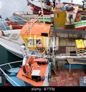 Angeln Boote, Hafen der Halbinsel Howth, Dublin Irland, August 2006 Stockfoto