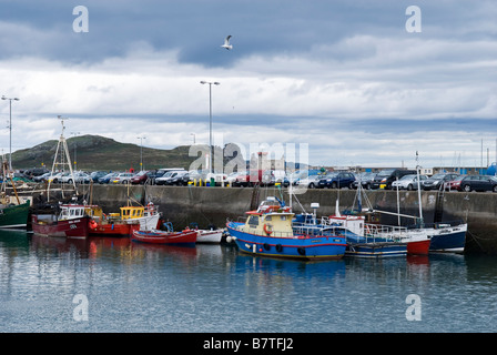 Angeln Boote, Hafen der Halbinsel Howth, Dublin Irland, August 2006 Stockfoto