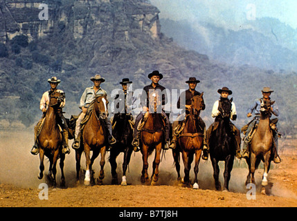 Die glorreichen Sieben Jahr: 1960 USA Yul Brynner, Steve McQueen, Horst Buchholz, Charles Bronson, Robert Vaughn, Brad Dexter, James Coburn Regie: John Sturges Stockfoto