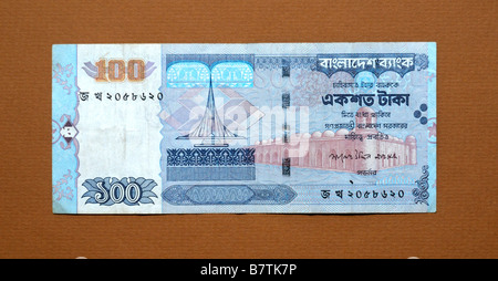 Bangladesch 100 ein hundert Taka-Banknote Stockfoto