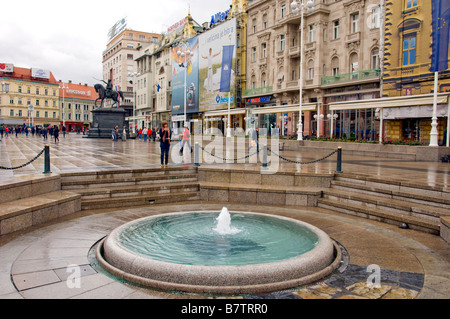 Der Ban Jelacic Platz in Zagreb Kroatien Stockfoto