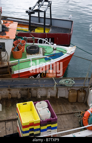 Angeln Boote, Hafen der Halbinsel Howth, Dublin Irland, August 2006 Stockfoto