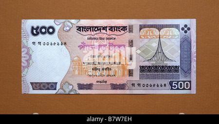 Bangladesch 500 fünf hundert Taka-Banknote Stockfoto