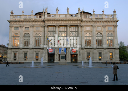Der Palazzo Madama in Piazza Castello, Turin, Piemont, Italien. Stockfoto