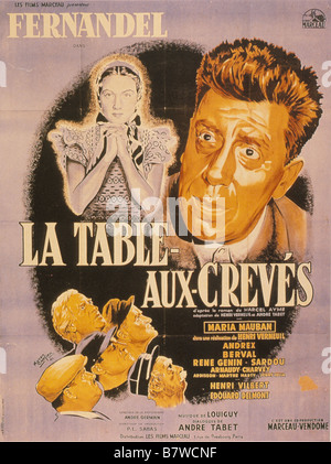 La Table-aux-Crevés das Jagdrevier Jahr: 1952 - Frankreich Regie: Henri Verneuil Filmplakat (Fr) Stockfoto