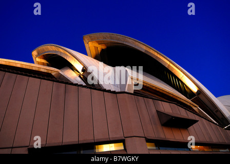 Detail des Sydney Opera House in der Abenddämmerung. Sydney, Australien Stockfoto